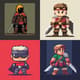 Classic 8-Bit Hero Sprite Design - Retro Pixel Art Characters for Indie Games and Digital Creators 3