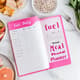 Pink Fuel Daily Personal Meal Planner - Elegant Nutrition Organizer for Health-Conscious Individuals and Busy Lifestyles 5