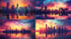Urban Sunset Skyline - Vibrant Urban Landscape Art Capturing City Dusk Atmosphere for Creatives and Decor 4