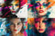 Abstract Painting Contemporary Female Portrait - Modern Expressive Artwork for Creative Projects and Personal Branding 5