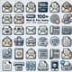 100+ Mail & Fax Icons - Communication Vector Pack - Sleek Technology & Sci-Fi Icons for Designers and Digital Creators 5
