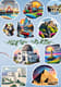 10 Travel Moments Sticker Pack - Vibrant Adventure & Transport Stickers for Creative Projects and Social Media 6