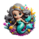 25 Ocean Dreams Mermaid & Sea Set - Dreamy Underwater Stickers for Creative Projects and Personal Branding 4