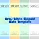 Gray White Elegant Note Template - Sleek Business Memo & Meeting Slides for Professional Presentations 3