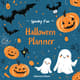 Spooky Fun Blue-Orange Halloween Planner - Vibrant Seasonal Goal Organizer for Personal & Creative Use 5