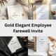 Gold Elegant Employee Farewell Invite - Sophisticated Farewell Party Invitation for Professional Events 4