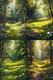 Sun-Dappled Forest Glade - Serene Woodland Landscape Art for Nature Lovers and Tranquil Spaces 5