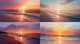 Beach Sunset Serenity - Tranquil Landscape Art for Ambient Decor and Creative Spaces 3