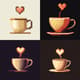Steaming Coffee Cup Pixel Icon - Vibrant Pixel Art Avatars and Iconography for Creators and Developers 4