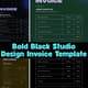 Bold Black Studio Design Invoice Template - Sleek Business & Office Billing Solution for Professionals 6