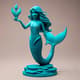 Mermaid Fantasy Figurine - Detailed 3D Printing Model for Creative Designers and Hobbyists 5