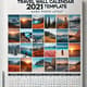 Travel Wall Calendar 2021 Template - Scenic Photo Layout - Elegant Travel-Themed Calendar Design for Personal and Business Planning 5