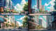 Tree-Lined City Street - Serene Urban Landscape Art for Contemporary Spaces and Creative Projects 5
