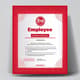 Red Modern Best Employee Landscape Certificate - Stylish Corporate Award for Employee Recognition and Motivation 4