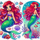 20+ Little Mermaid Editable Vector Graphics - Playful Cartoon Illustrations for Creative Projects and Branding 3