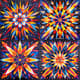Radial Symmetry Abstract - Vibrant Starburst - Dynamic Abstract Expressionism Art for Creative Prints and Digital Decor 3