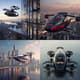 AeroLuxe VTOL Commuter Concept - Visionary Vehicle & Prop Concept Art for Futuristic Urban Mobility 3