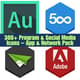 300+ Program & Social Media Icons - App and Network Pixel Glyph Icon Set for Designers and Developers 3