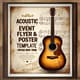 Acoustic Event Flyer & Poster Template - Vintage Music Theme - Classic Editable Marketing Designs for Musicians and Promoters 3
