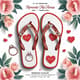 10 Wedding Flip-Flop Templates - CDR Format - Elegant Vector Designs for Bridal Events and Custom Invitations 1