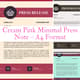 Cream Pink Minimal Press Note - A4 Format - Sleek Business Announcement Template for Professional Media Releases 1