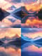 Mountain Lake Sunrise - Serene Landscape Art for Tranquil Decor and Creative Inspiration 2025 1