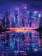 Reflected Skyline View - Urban Landscape Art Featuring Vibrant City Reflections for Creative Decor and Design Projects 6