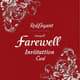 Red Elegant Farewell Invitation Card - Stylish GoodbyeWave Studio Invite for Memorable Farewell Events 5