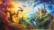 Fantasy World Mural Art - Vibrant Graffiti Mural Design for Urban Spaces and Creative Projects 1