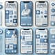 10 Medical Social Media Templates PSD Set - Clean, Professional Healthcare Ads for Multi-Platform Campaigns 4