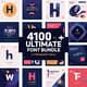 4100+ Ultimate Font Bundle - H Typography Vault - Premium Font Collection for Designers and Brands 1