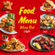 Food Menu Ad - Yellow Red FB Style - Vibrant SocialReach Facebook Post Template for Engaging Food Promotions 4