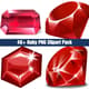 48 Ruby PNG Clipart Pack - Vibrant Jewelry Elements for Creative Accessories and Design Projects 3