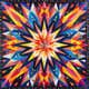Radial Symmetry Abstract - Vibrant Starburst - Dynamic Abstract Expressionism Art for Creative Prints and Digital Decor 6
