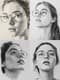 Glasses-Wearing Woman Pencil Portrait - Elegant Charcoal and Pencil Portrait Art for Creative Projects and Personal Collections 5