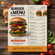 Burger Flyer & Menu Templates Dual PSD Pack - Versatile Marketing Designs for Restaurants and Food Promotions 1