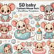 50 Baby Mickey Mouse Vector Pack - Playful Cartoon CorelDRAW Templates for Creative Designers and Fun Projects 1