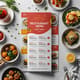 Restaurant Menu Trifold Brochure - Editable Food Flyer PSD - Modern Marketing Template for Restaurants and Food Businesses 4