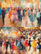 Lively Dance Hall Impressionist Scene - Vibrant Impressionist Painting for Artistic Decor and Creative Spaces 4