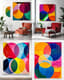 Overlapping Circular Forms Abstract Wall Art - Contemporary Geometric Design for Modern Spaces and Creative Interiors 3