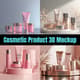 Cosmetic Product 3D Mockup - Realistic 3D Template for Cosmetic Branding and Packaging Design 3