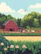 Peaceful Farm Pixel Scene with Livestock - Charming Pixel Art Landscape for Game Developers and Digital Creators 6