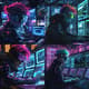 Neon Ghost Augmented Data Thief Concept Art - Futuristic Cyberpunk Character Design for Creators and Storytellers 5
