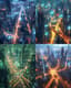 Nighttime Aerial View of a Futuristic City - Immersive Sci-Fi Digital Art for Creative and Commercial Projects 1