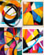 Bold Asymmetrical Abstract Wall Art Design - Vibrant Contemporary Artwork for Modern Home and Office Decor 3