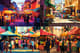 Vibrant Street Market - Dynamic Urban Landscape Art for Creative Spaces and Visual Storytelling 3