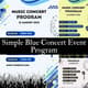 Simple Blue Concert Event Program - Streamlined Corporate & Social Event Template for Professional Presentations 5