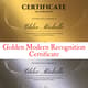 Golden Modern Recognition Certificate - Sleek Editable Award Template for Professional Achievement and Training Success 1