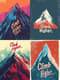Stylized Mountain Peak Aspire & Climb Concept Art - Inspirational Office Wall Art for Motivated Workspaces 4