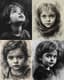 Expressive Child Charcoal Portrait with Gentle Shading - Timeless Charcoal & Pencil Portrait Art for Personal and Professional Displays 1